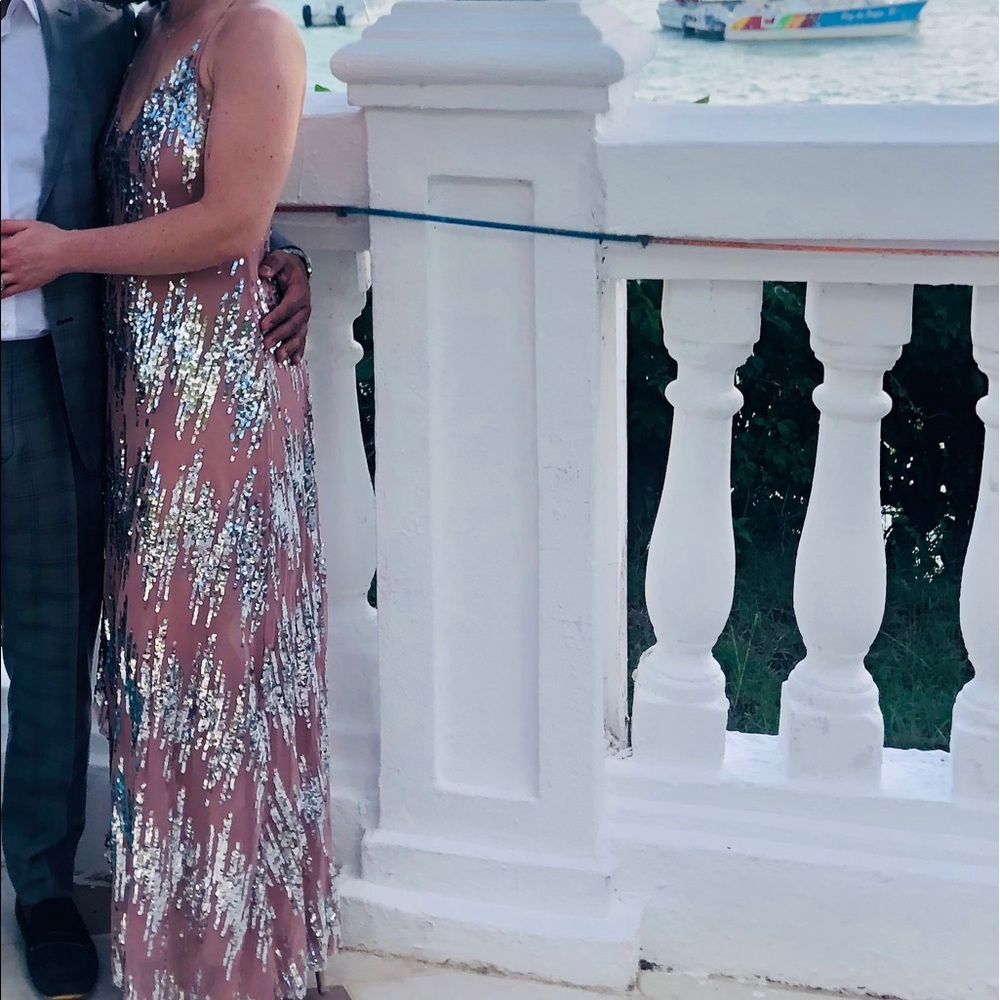 Zara Gown Nude with Sequence